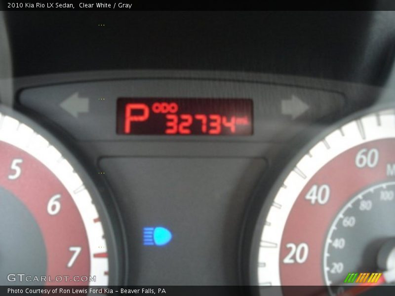 Clear White / Gray 2010 Kia Rio LX Sedan