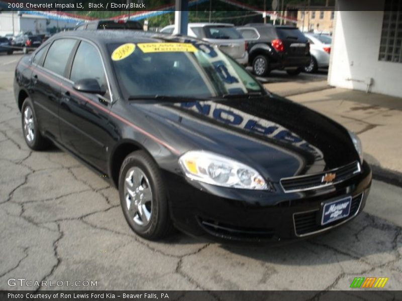Black / Ebony Black 2008 Chevrolet Impala LS