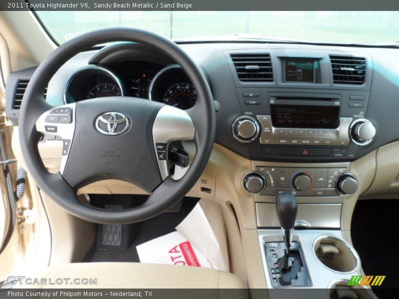 Sandy Beach Metallic / Sand Beige 2011 Toyota Highlander V6