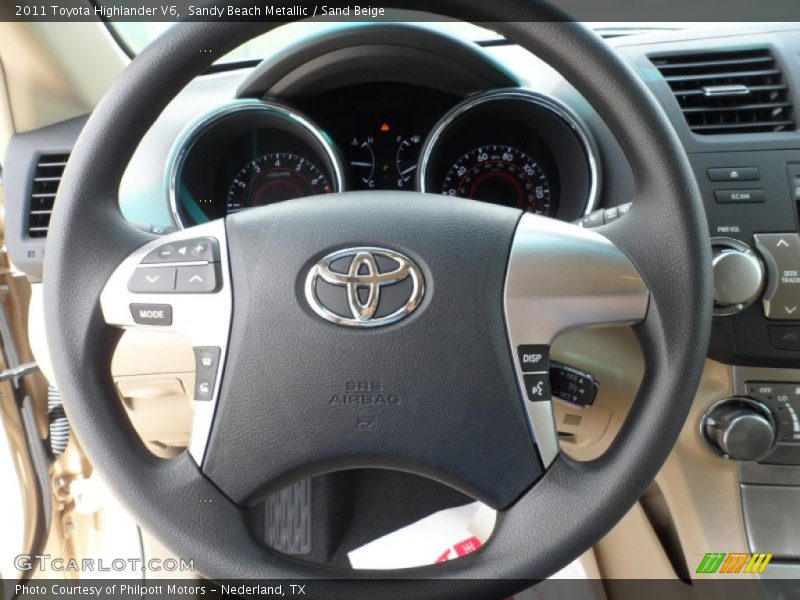 Sandy Beach Metallic / Sand Beige 2011 Toyota Highlander V6