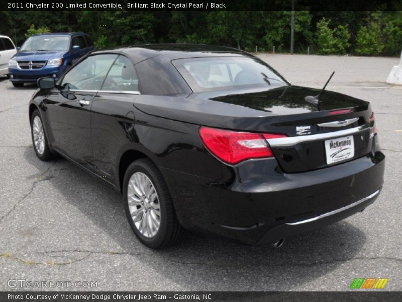 Brilliant Black Crystal Pearl / Black 2011 Chrysler 200 Limited Convertible