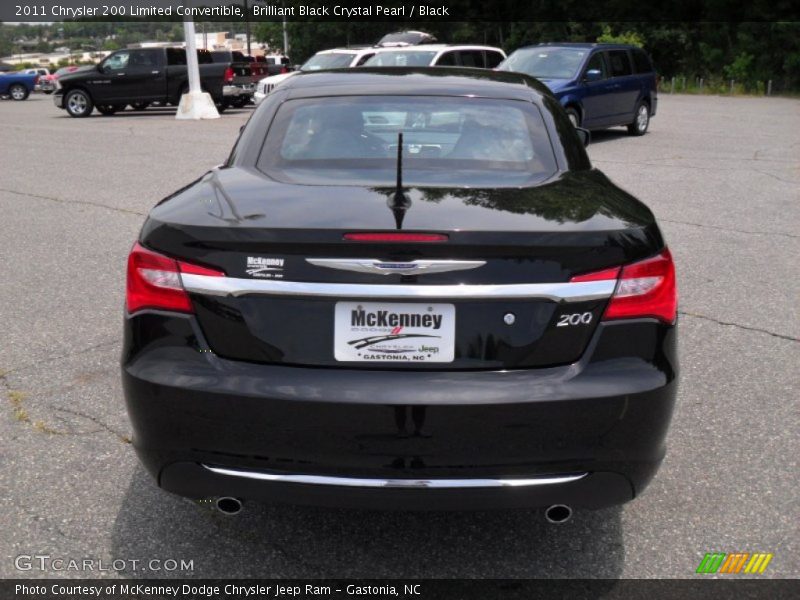 Brilliant Black Crystal Pearl / Black 2011 Chrysler 200 Limited Convertible