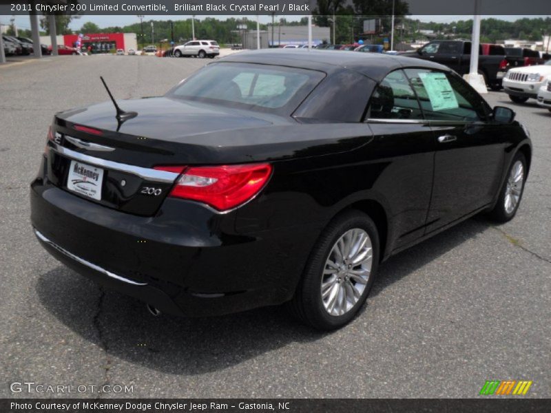 Brilliant Black Crystal Pearl / Black 2011 Chrysler 200 Limited Convertible