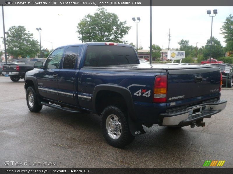 Indigo Blue Metallic / Tan 2002 Chevrolet Silverado 2500 LS Extended Cab 4x4