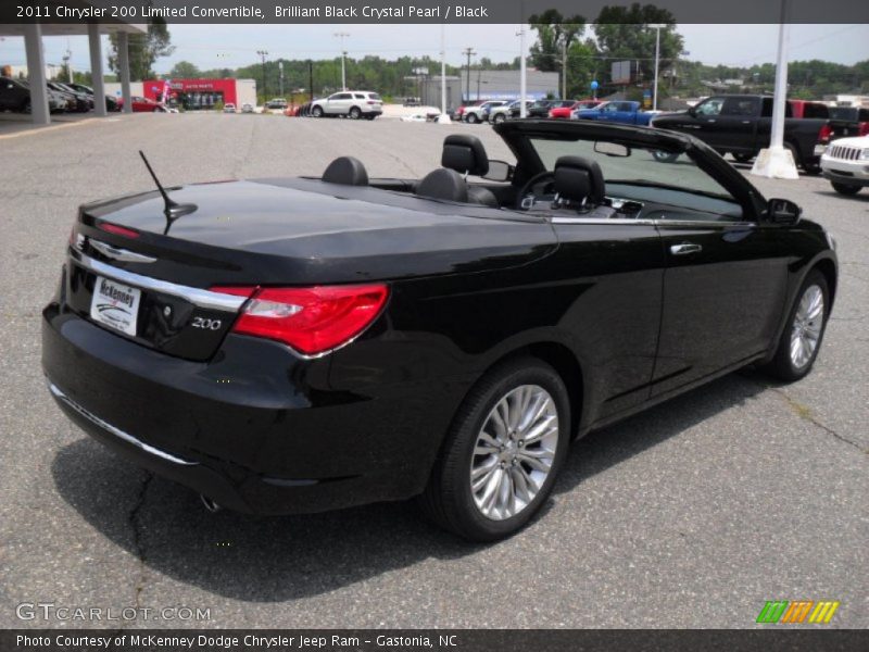 Brilliant Black Crystal Pearl / Black 2011 Chrysler 200 Limited Convertible