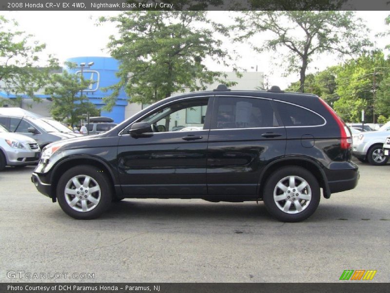 Nighthawk Black Pearl / Gray 2008 Honda CR-V EX 4WD