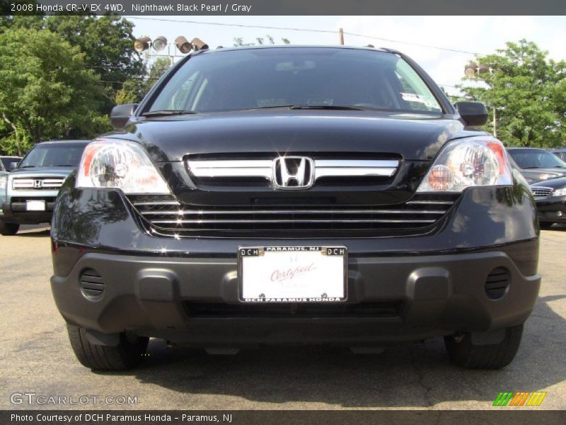 Nighthawk Black Pearl / Gray 2008 Honda CR-V EX 4WD