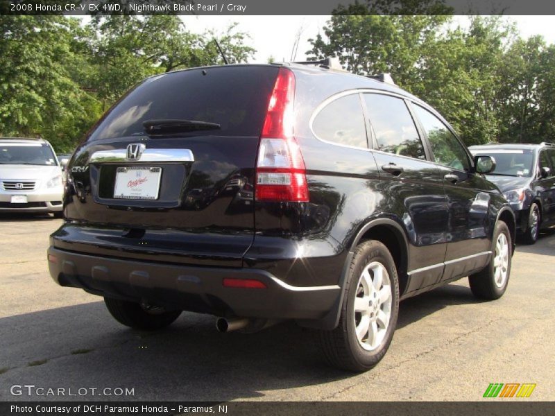 Nighthawk Black Pearl / Gray 2008 Honda CR-V EX 4WD
