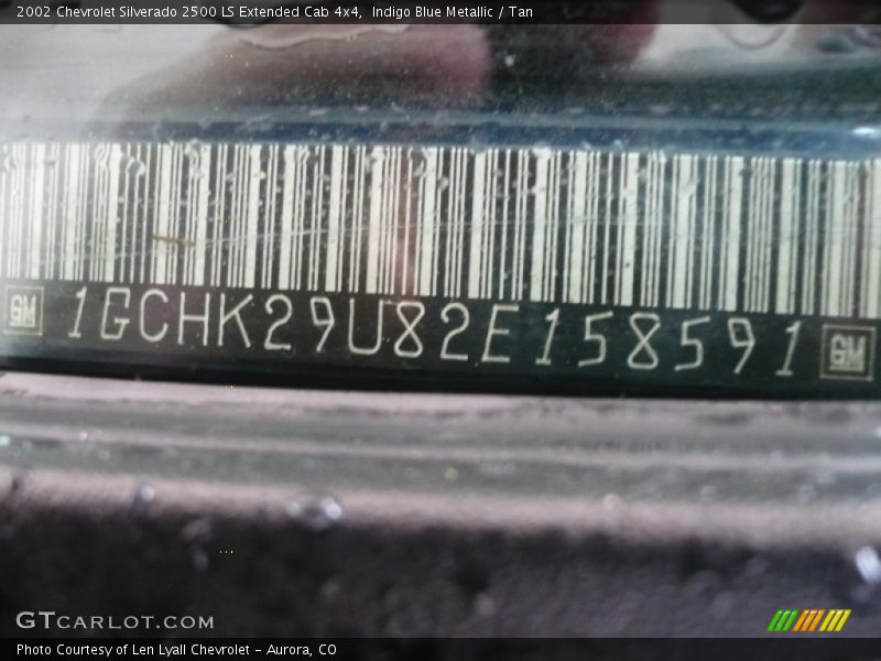 Indigo Blue Metallic / Tan 2002 Chevrolet Silverado 2500 LS Extended Cab 4x4