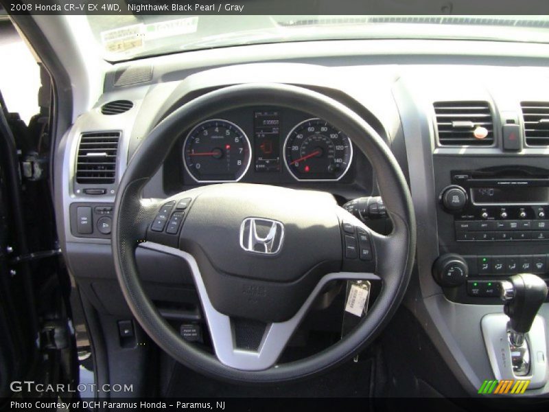Nighthawk Black Pearl / Gray 2008 Honda CR-V EX 4WD