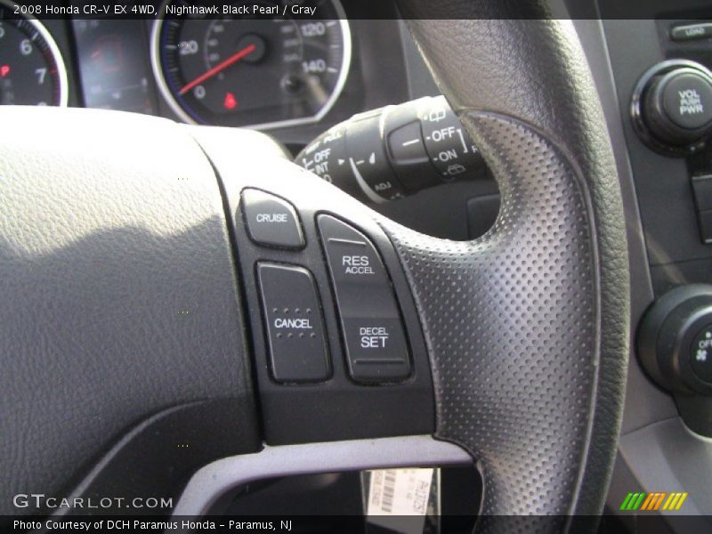 Nighthawk Black Pearl / Gray 2008 Honda CR-V EX 4WD