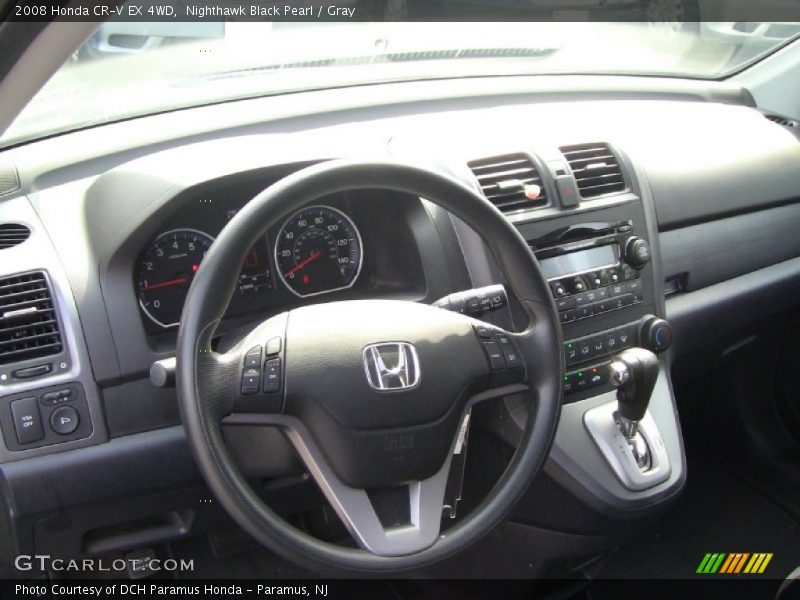 Nighthawk Black Pearl / Gray 2008 Honda CR-V EX 4WD
