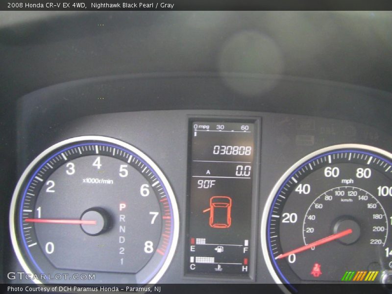Nighthawk Black Pearl / Gray 2008 Honda CR-V EX 4WD