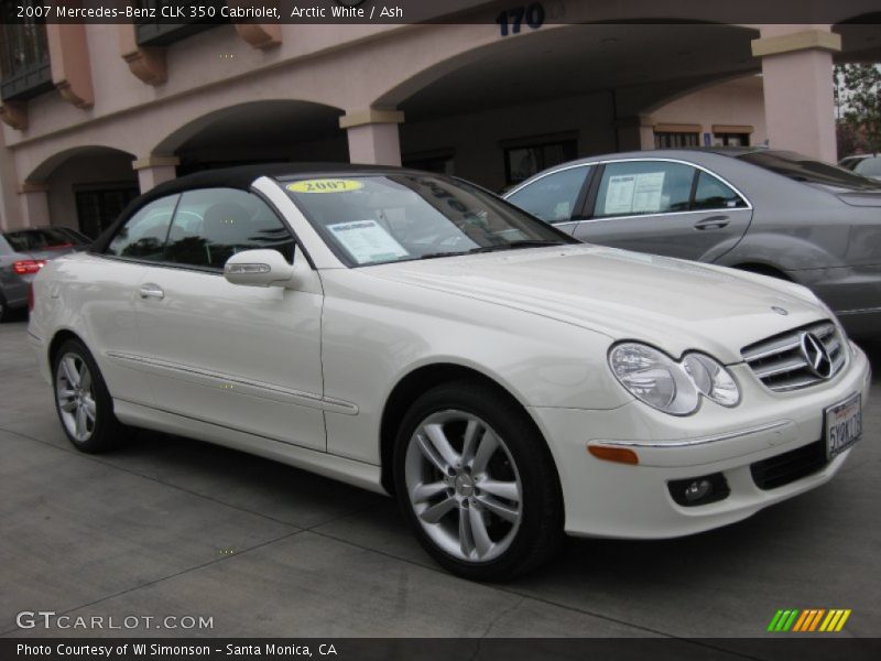 Arctic White / Ash 2007 Mercedes-Benz CLK 350 Cabriolet