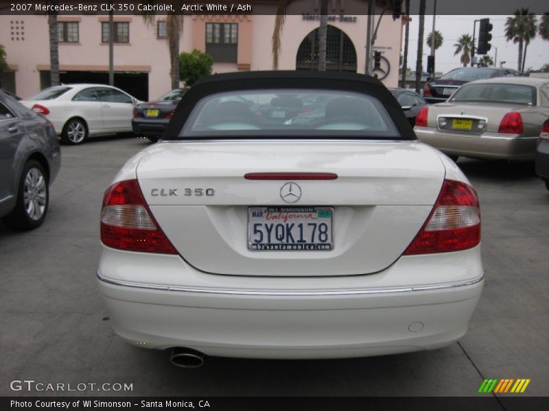 Arctic White / Ash 2007 Mercedes-Benz CLK 350 Cabriolet