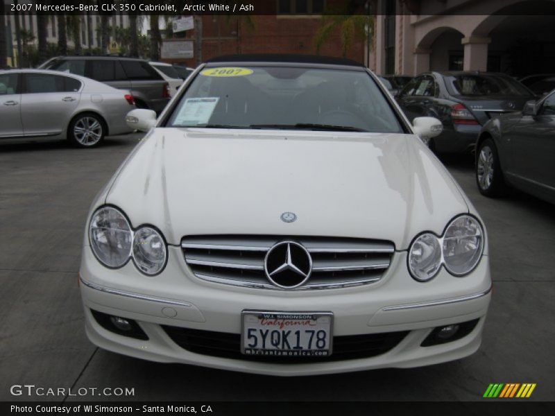 Arctic White / Ash 2007 Mercedes-Benz CLK 350 Cabriolet