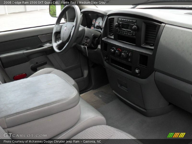 Flame Red / Medium Slate Gray 2008 Dodge Ram 1500 SXT Quad Cab