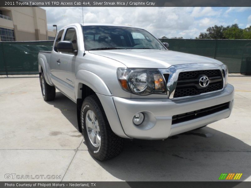 Silver Streak Mica / Graphite Gray 2011 Toyota Tacoma V6 TRD Access Cab 4x4
