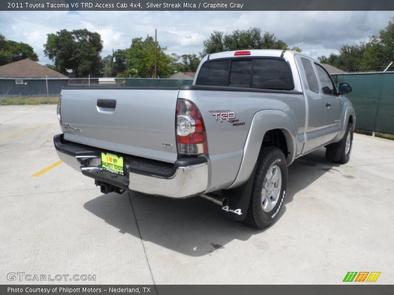 Silver Streak Mica / Graphite Gray 2011 Toyota Tacoma V6 TRD Access Cab 4x4