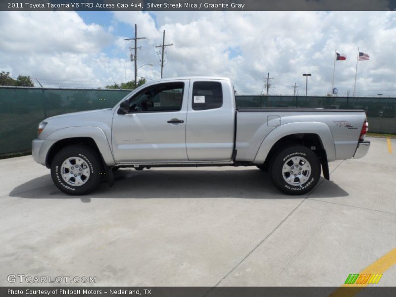 Silver Streak Mica / Graphite Gray 2011 Toyota Tacoma V6 TRD Access Cab 4x4