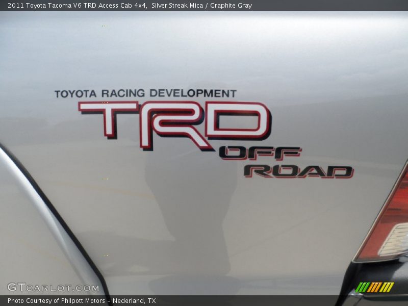 Silver Streak Mica / Graphite Gray 2011 Toyota Tacoma V6 TRD Access Cab 4x4
