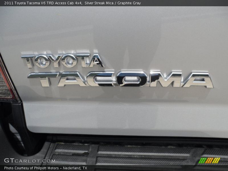 Silver Streak Mica / Graphite Gray 2011 Toyota Tacoma V6 TRD Access Cab 4x4