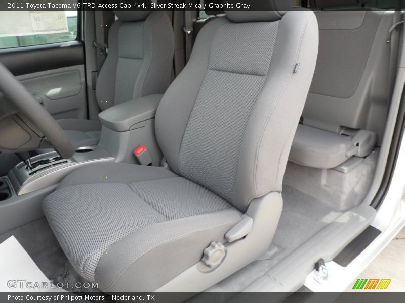 Silver Streak Mica / Graphite Gray 2011 Toyota Tacoma V6 TRD Access Cab 4x4
