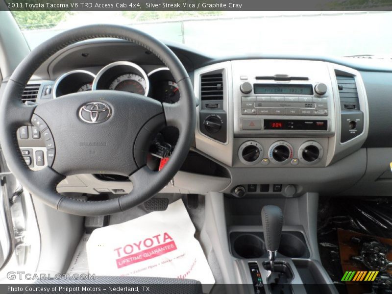 Silver Streak Mica / Graphite Gray 2011 Toyota Tacoma V6 TRD Access Cab 4x4