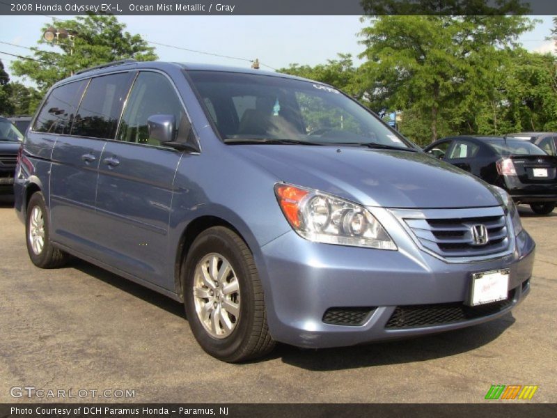 Ocean Mist Metallic / Gray 2008 Honda Odyssey EX-L