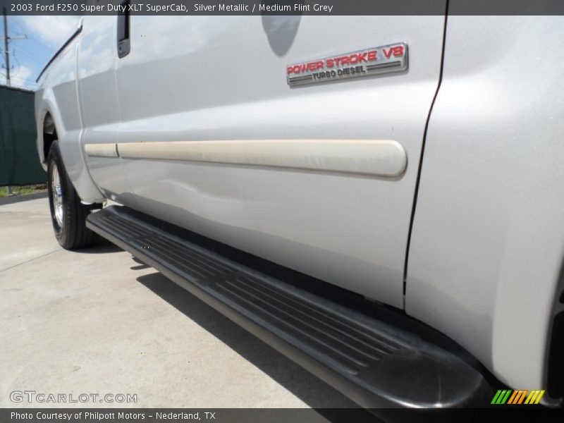 Silver Metallic / Medium Flint Grey 2003 Ford F250 Super Duty XLT SuperCab