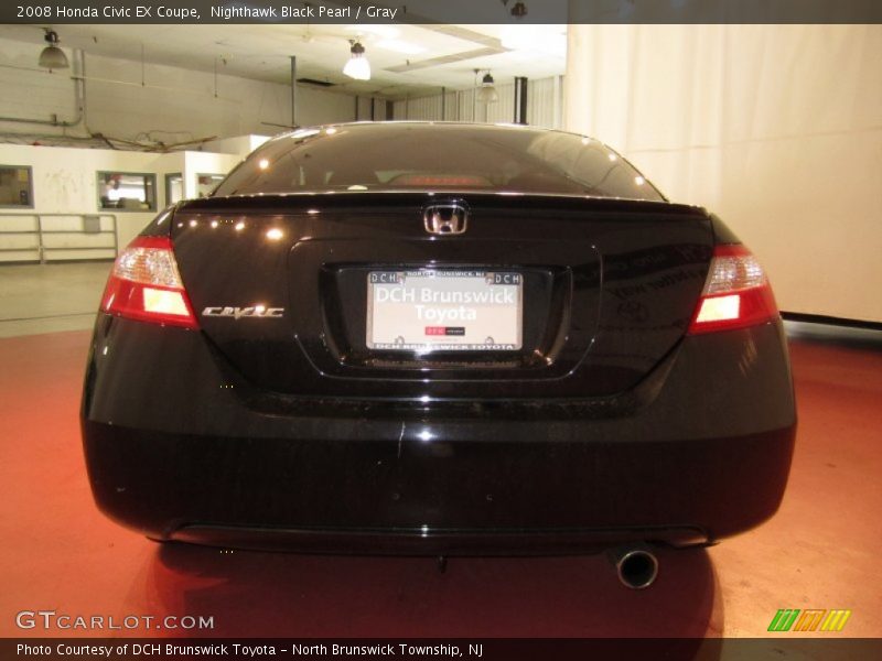 Nighthawk Black Pearl / Gray 2008 Honda Civic EX Coupe