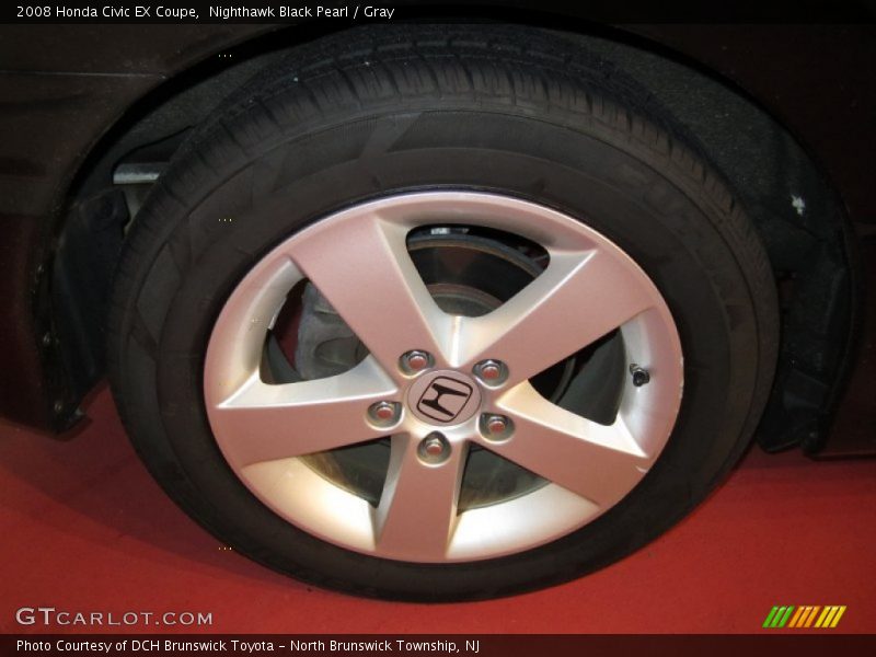 Nighthawk Black Pearl / Gray 2008 Honda Civic EX Coupe
