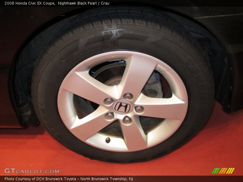 Nighthawk Black Pearl / Gray 2008 Honda Civic EX Coupe