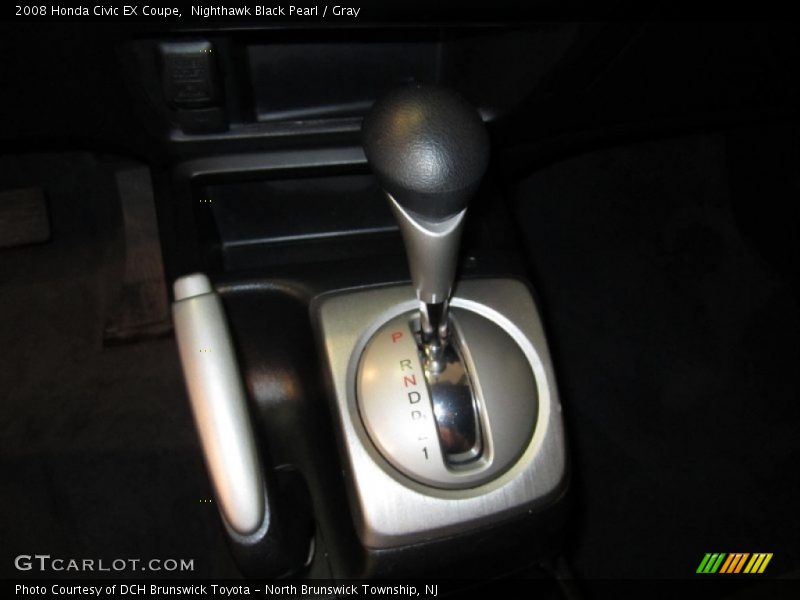 Nighthawk Black Pearl / Gray 2008 Honda Civic EX Coupe