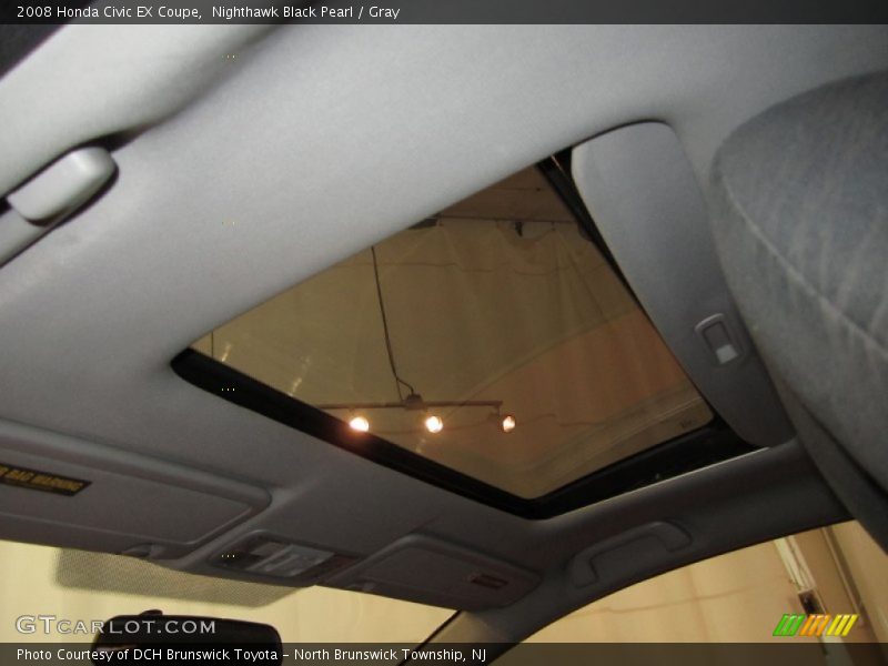 Nighthawk Black Pearl / Gray 2008 Honda Civic EX Coupe