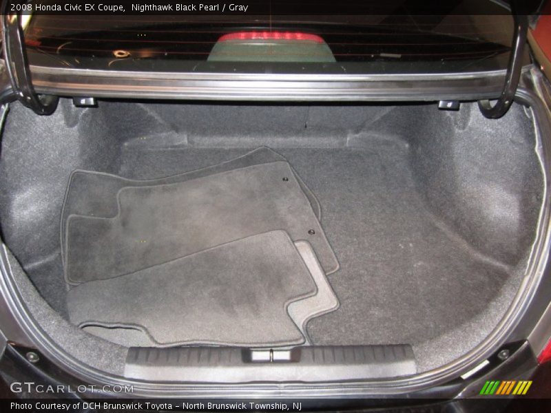 Nighthawk Black Pearl / Gray 2008 Honda Civic EX Coupe