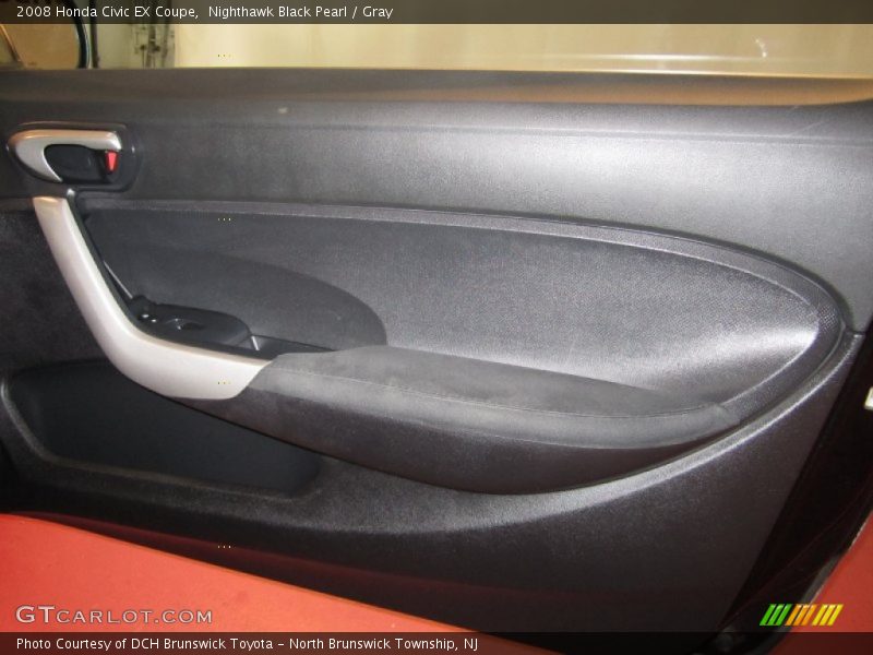 Nighthawk Black Pearl / Gray 2008 Honda Civic EX Coupe
