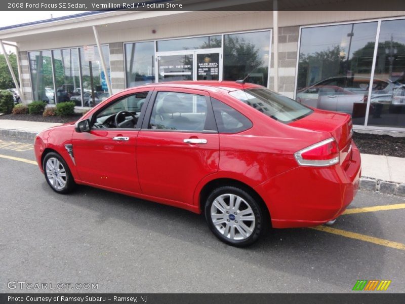 Vermillion Red / Medium Stone 2008 Ford Focus SE Sedan