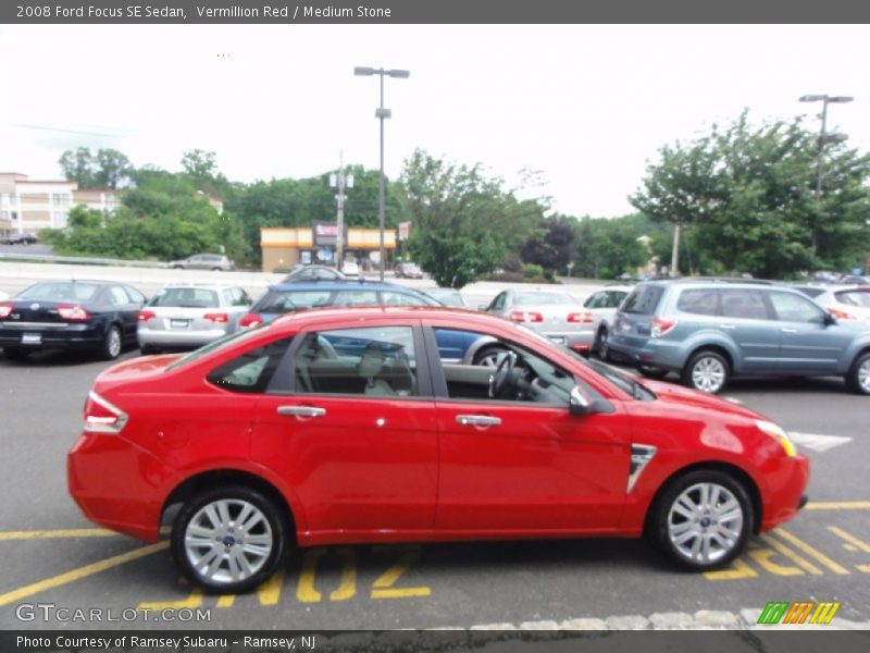 Vermillion Red / Medium Stone 2008 Ford Focus SE Sedan