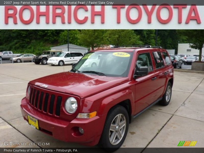 Inferno Red Crystal Pearl / Pastel Slate Gray 2007 Jeep Patriot Sport 4x4