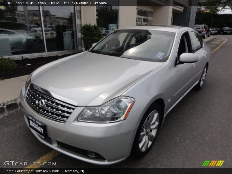 Liquid Platinum Metallic / Graphite 2006 Infiniti M 45 Sedan