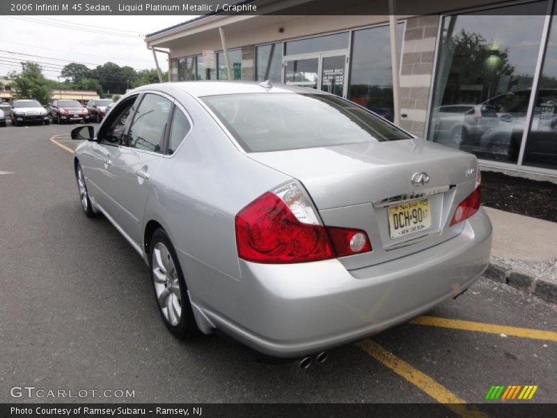 Liquid Platinum Metallic / Graphite 2006 Infiniti M 45 Sedan