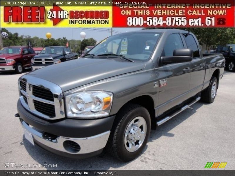 Mineral Gray Metallic / Medium Slate Gray 2008 Dodge Ram 2500 SXT Quad Cab