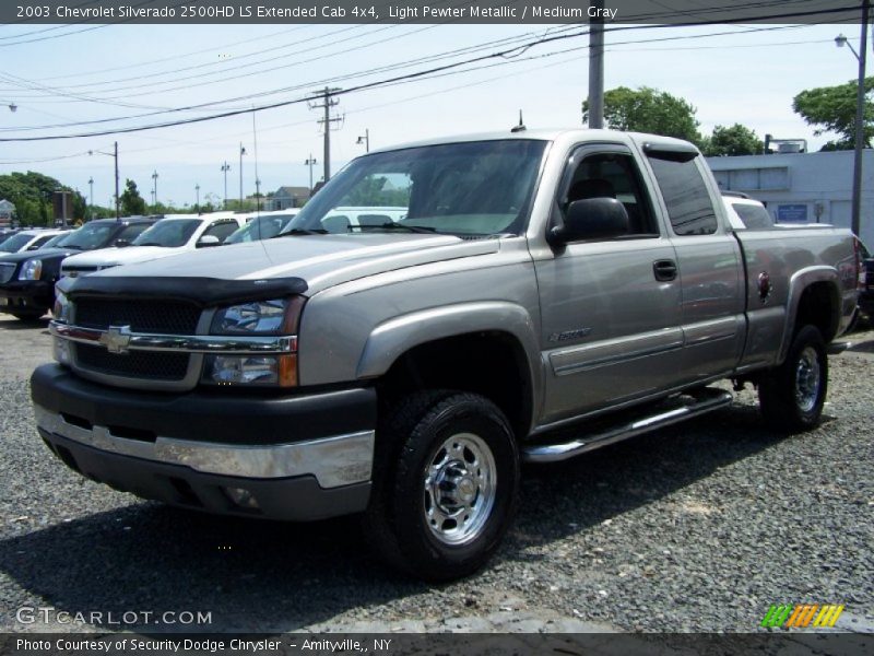 Light Pewter Metallic / Medium Gray 2003 Chevrolet Silverado 2500HD LS Extended Cab 4x4