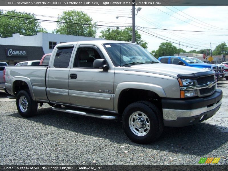 Light Pewter Metallic / Medium Gray 2003 Chevrolet Silverado 2500HD LS Extended Cab 4x4