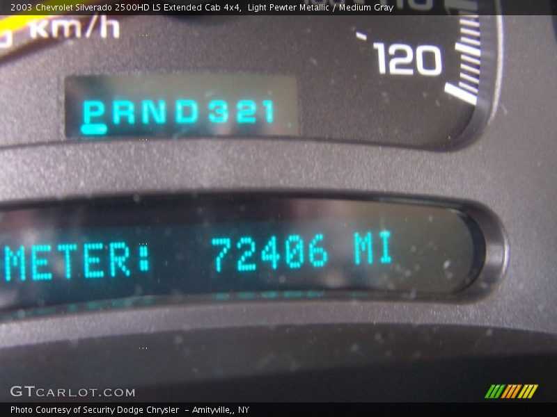Light Pewter Metallic / Medium Gray 2003 Chevrolet Silverado 2500HD LS Extended Cab 4x4