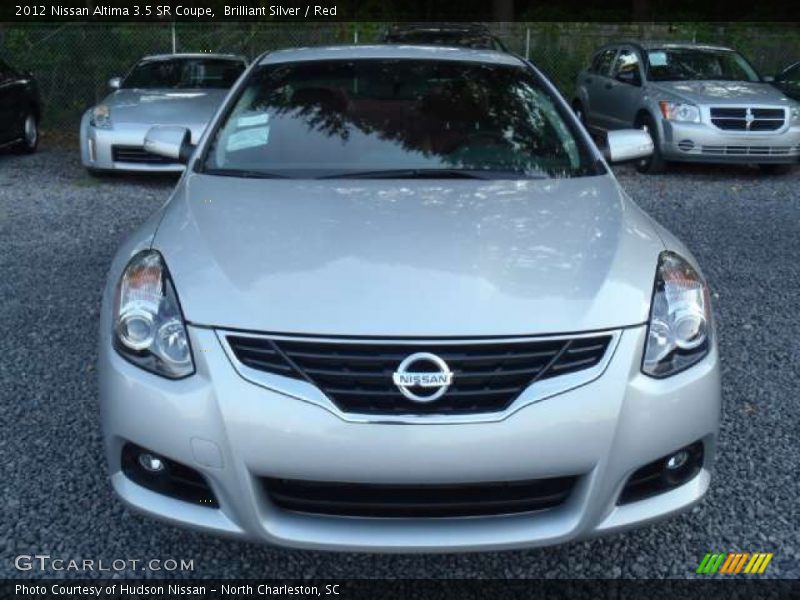 Brilliant Silver / Red 2012 Nissan Altima 3.5 SR Coupe