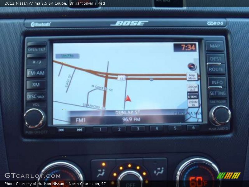 Brilliant Silver / Red 2012 Nissan Altima 3.5 SR Coupe