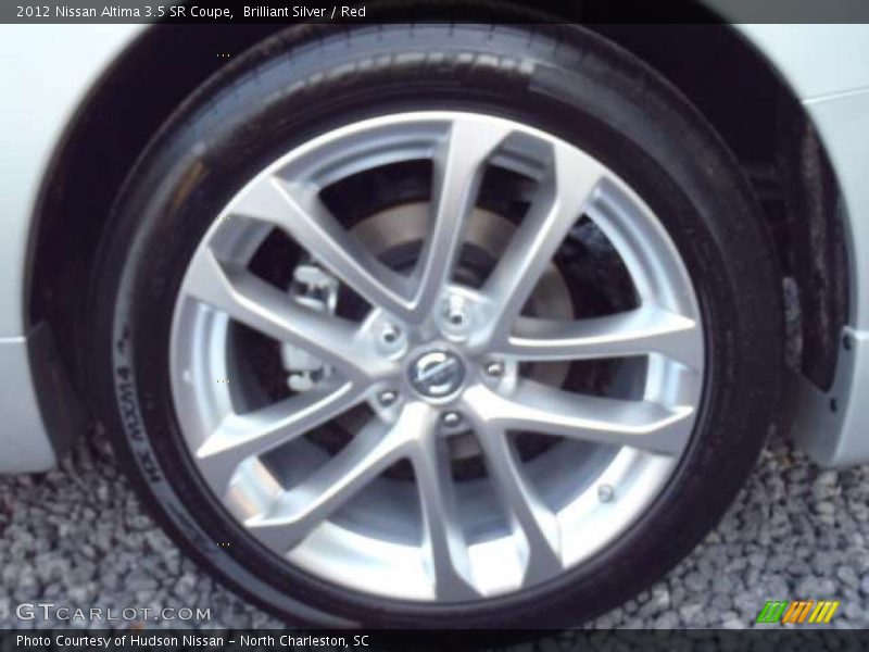 Brilliant Silver / Red 2012 Nissan Altima 3.5 SR Coupe