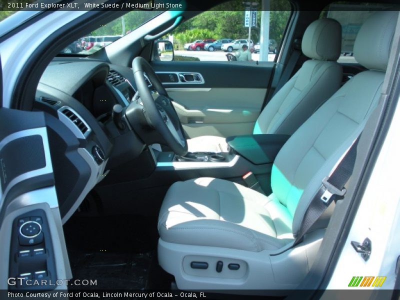 White Suede / Medium Light Stone 2011 Ford Explorer XLT